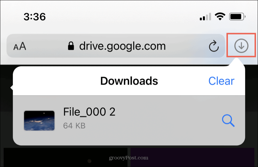 Mostrar downloads no Safari no iOS