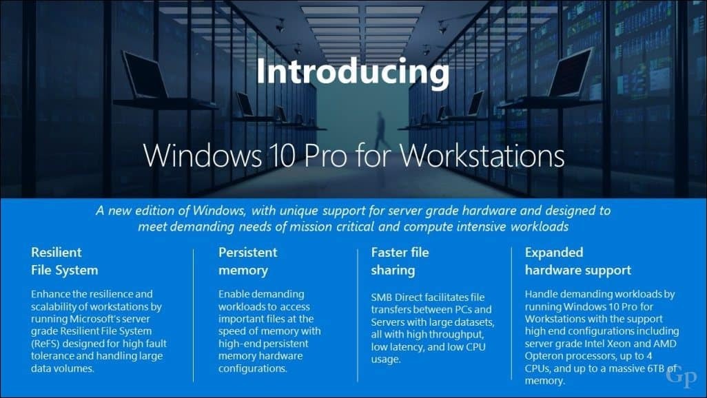 Microsoft apresenta novo Windows 10 Pro para Workstation Edition