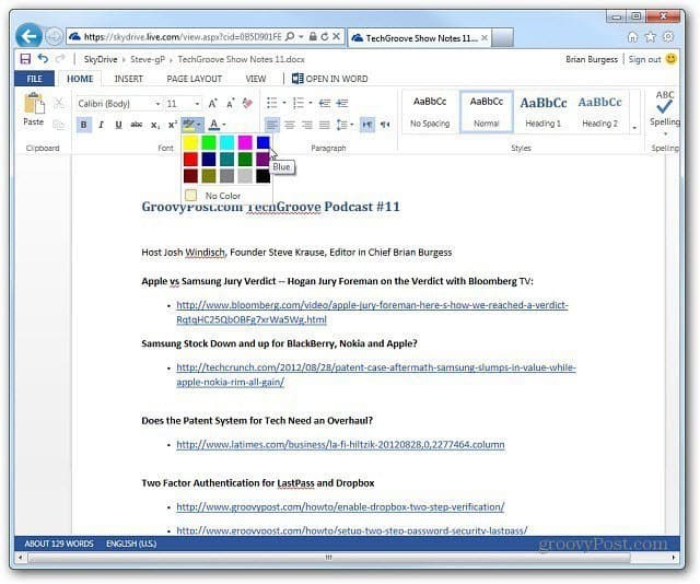 Criando aplicativos Web de documentos do Word