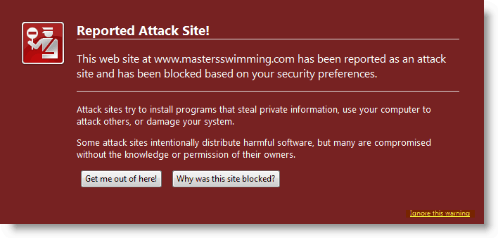 Alerta Firefox - Site de ataque relatado detectado