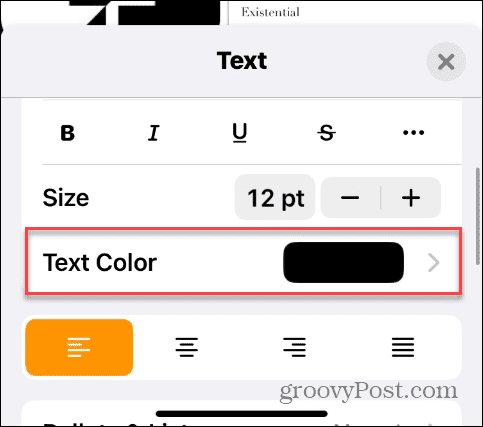 Mude a cor do texto no iPhone