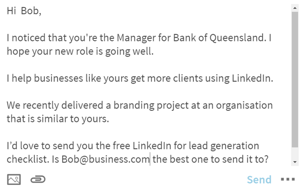 Crie scripts que você personaliza ao enviar mensagens para conexões relevantes do LinkedIn.