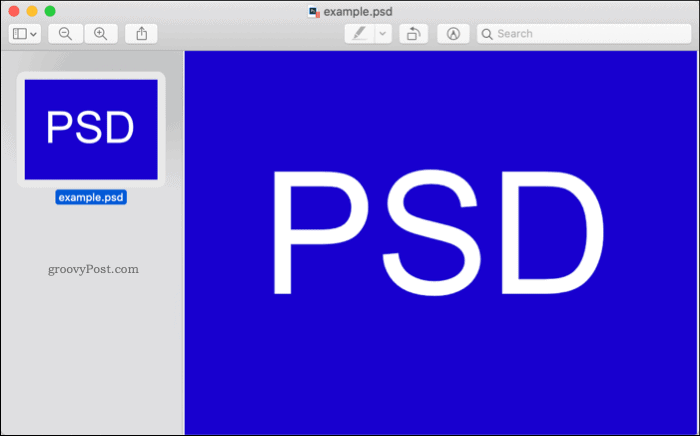 Abrindo um arquivo PSD no macOS