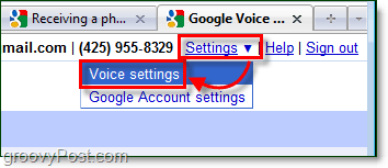 vá para as configurações de voz do google