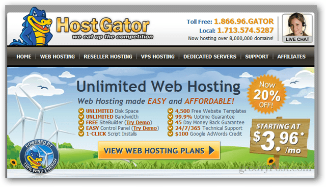 hostgator, da flórida para a web
