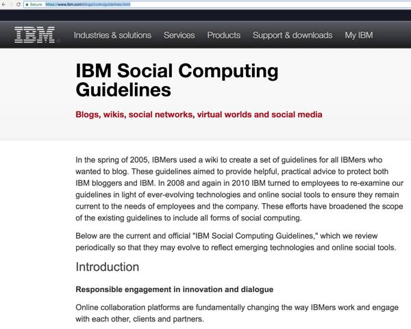 As Diretrizes de Computação Social da IBM ajudam sua equipe a se envolver com seu público para aumentar a conscientização e encontrar oportunidades. 