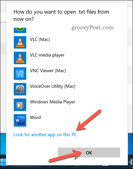 Escolhendo um aplicativo para abrir um tipo de arquivo no Windows 11