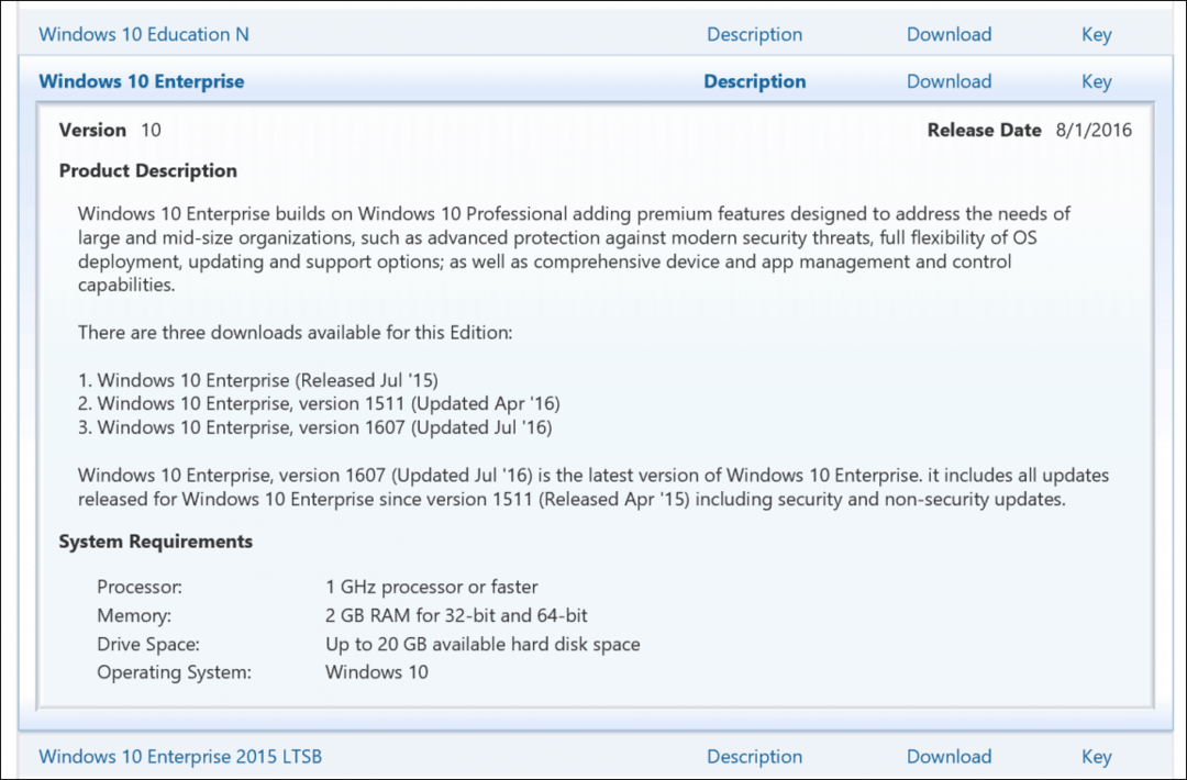 Chave do produto de licença por volume do Windows 10 VLSC Enterprise Education Pro