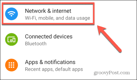 configurações de rede e internet android