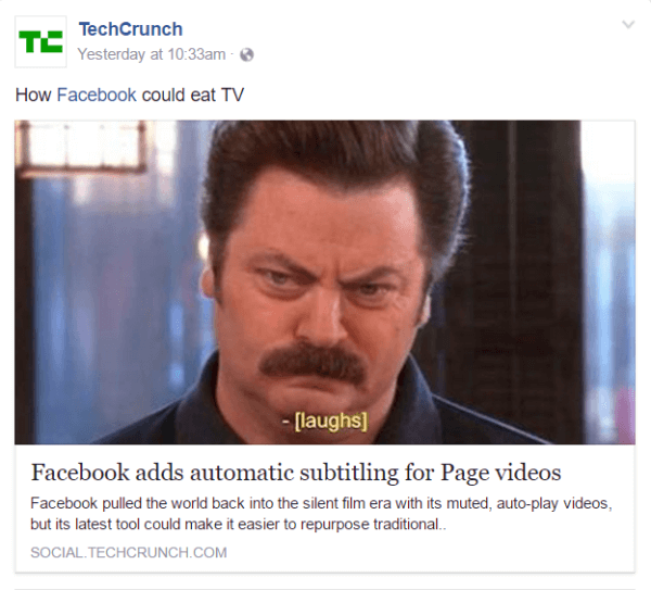 O Facebook estende a legendagem automática de vídeo às páginas do Facebook dos EUA em inglês.