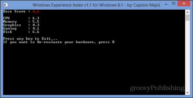 Índice de Experiência do Windows WEI