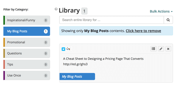 Clique no filtro Minhas postagens do blog para ver apenas as postagens dessa categoria.