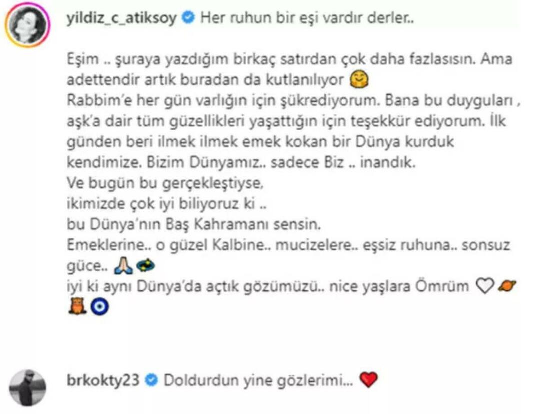 Foi assim que Yıldız Çağrı Atiksoy comemorou o aniversário de Berk Oktay