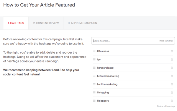 MissingLettr cria automaticamente uma campanha no Twitter para cada nova postagem do blog que você publica.