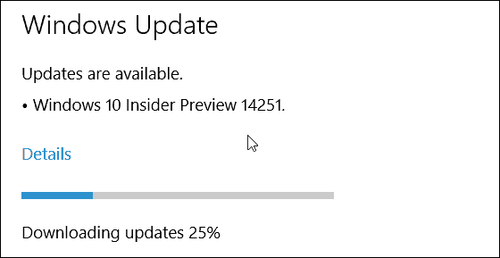 Visualização do Windows 10 Insider 14251