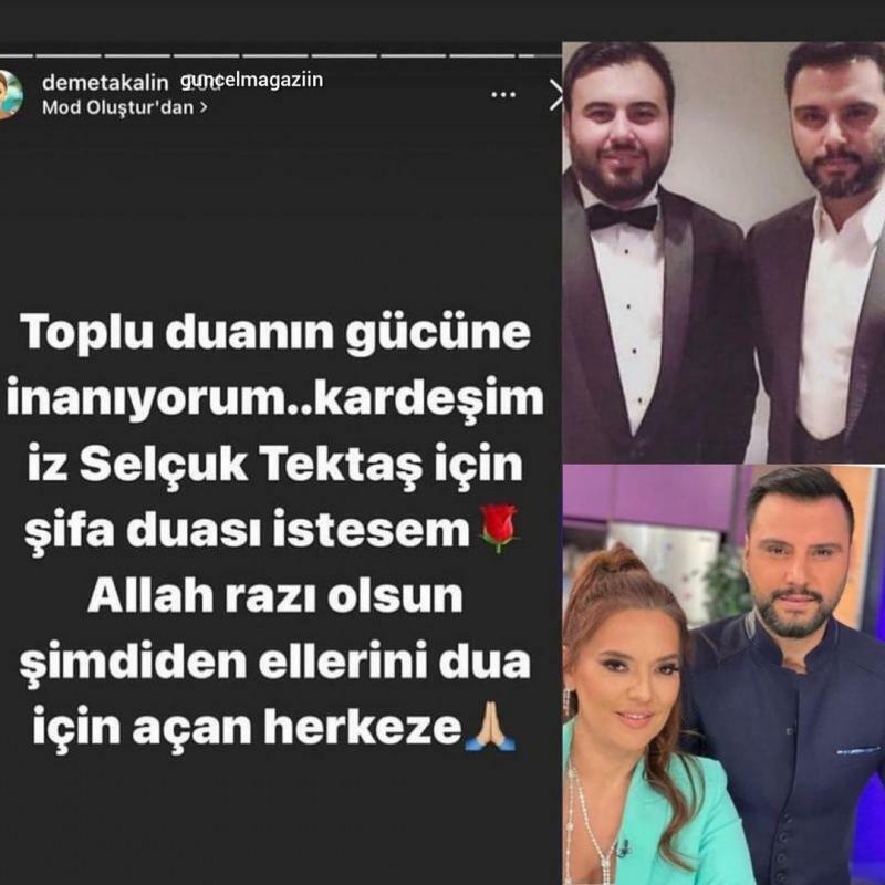 Alişan compartilhou a última situação sobre seu irmão Selçuk Tektaş