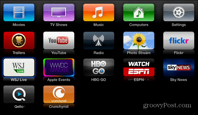 Novos aplicativos de canal Apple TV