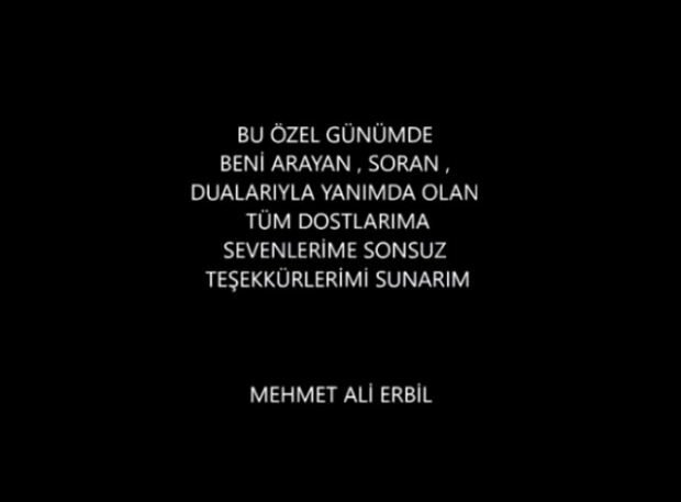 Mensagem de Mehmet Ali Erbil