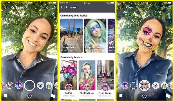 O Snapchat lançará o Lens Explorer, uma maneira mais fácil de descobrir e desbloquear milhares de lentes construídas por Snapchatters em todo o mundo.