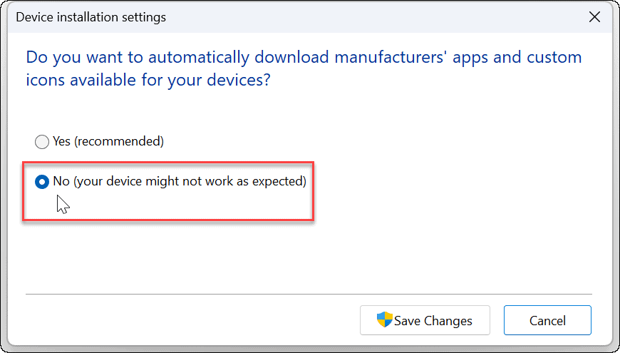 Desabilitar a instalação automática de drivers no Windows 11