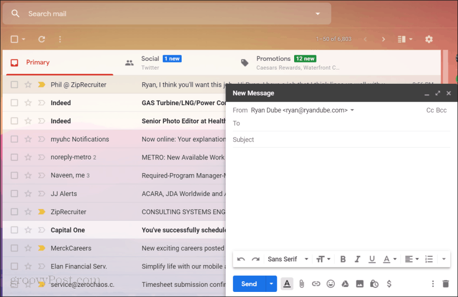 Usando o Gmail no GSuite