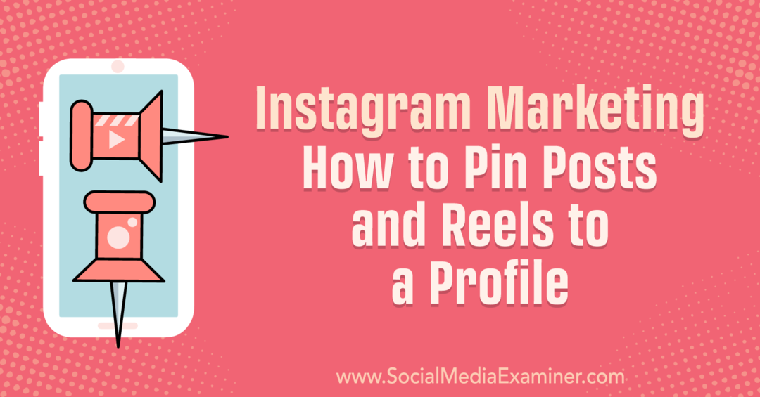 Marketing no Instagram: como fixar postagens e bobinas em um examinador de mídia social de perfil