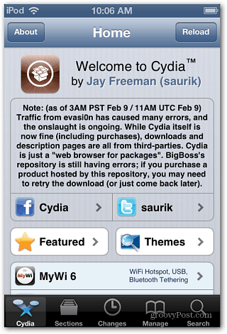 Bem-vindo ao Cydia