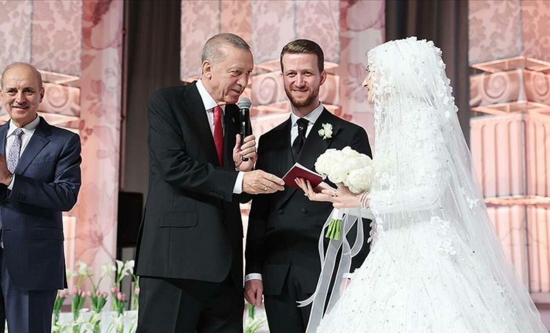 O presidente Recep Tayyip Erdoğan foi testemunha do casamento de seu sobrinho!