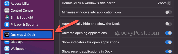 menu desktop e dock do mac
