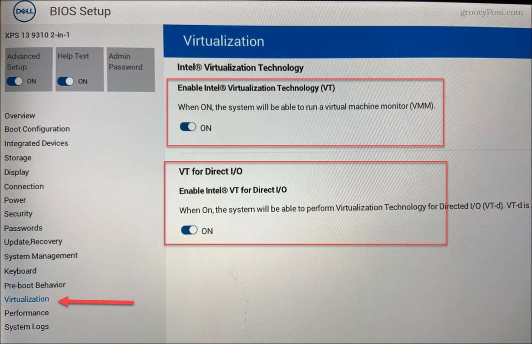 BIOS Ativar virtualização