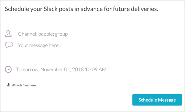 Programe uma mensagem do Slack com Convergely.