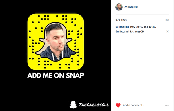 anúncio instagram para promover exemplo snapchat