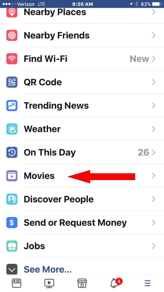 O Facebook adiciona uma seção de filmes dedicada ao menu de navegação principal do aplicativo móvel.