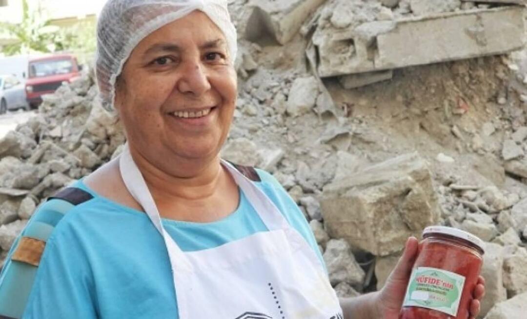 Continua a sua produção apesar dos escombros após o terremoto! Os produtos de Müfide Yılmaz aumentaram as esperanças