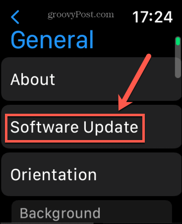 atualização de software do apple watch