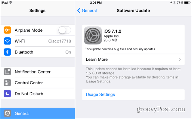 Apple lança atualização de software para iOS 7.1.2