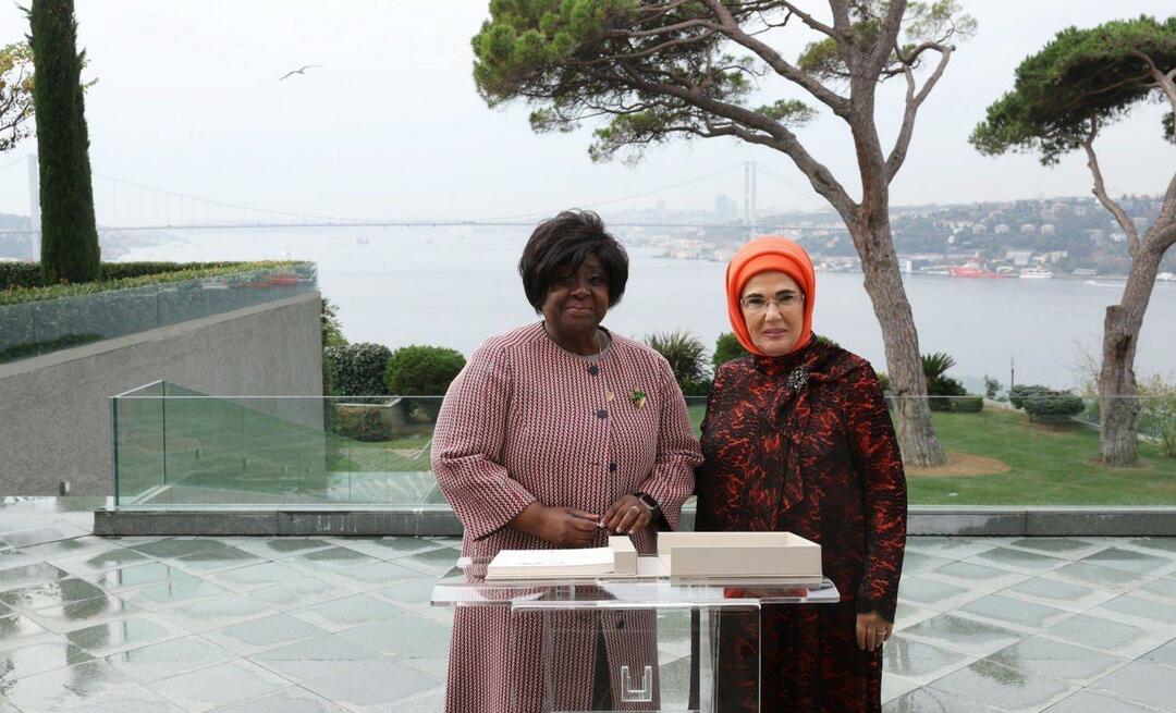 A Primeira Dama Erdoğan encontrou-se com a esposa do Presidente da República de Moçambique!