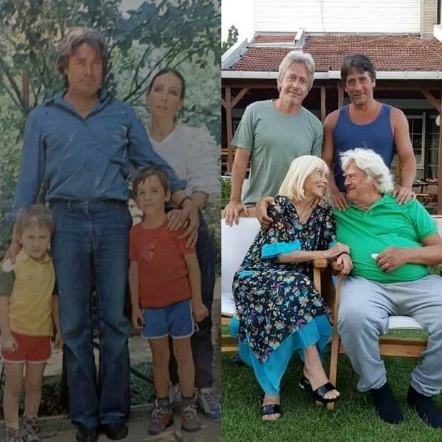 Cüneyt Arkin e sua família