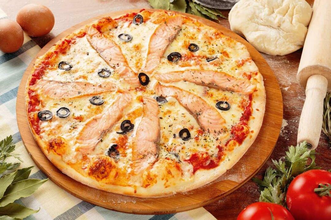 Receita de pizza de salmão