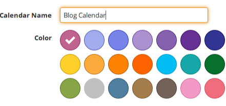 opções de cores para calendários em divvyhq