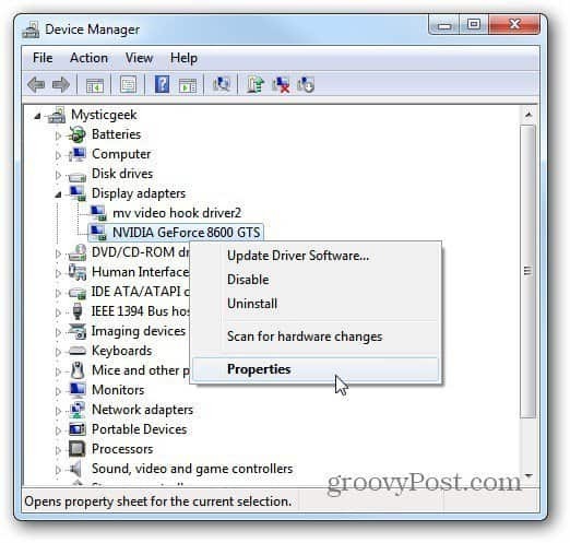 Como reverter os drivers de hardware do Windows