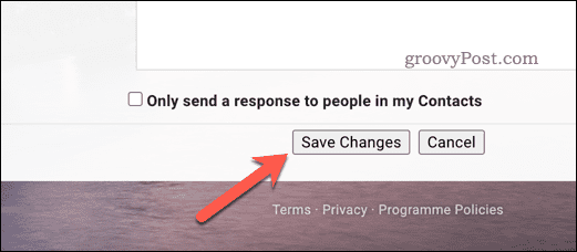 Salvar alterações nas configurações do Gmail