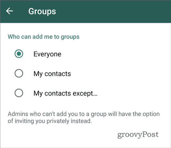 WhatsApp parar de adicionar a grupos todos (2)