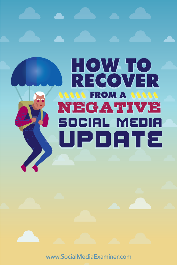 Como se recuperar de uma atualização de mídia social negativa: examinador de mídia social