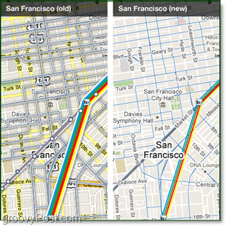 comparação de mapas de trânsito do google