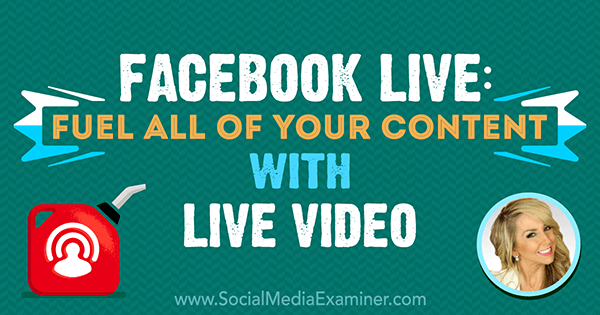 Facebook Live: Abasteça todo o seu conteúdo com vídeo ao vivo apresentando ideias de Chalene Johnson no podcast de marketing de mídia social.