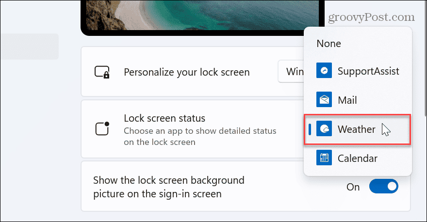 Tempo para tela de bloqueio do Windows 11