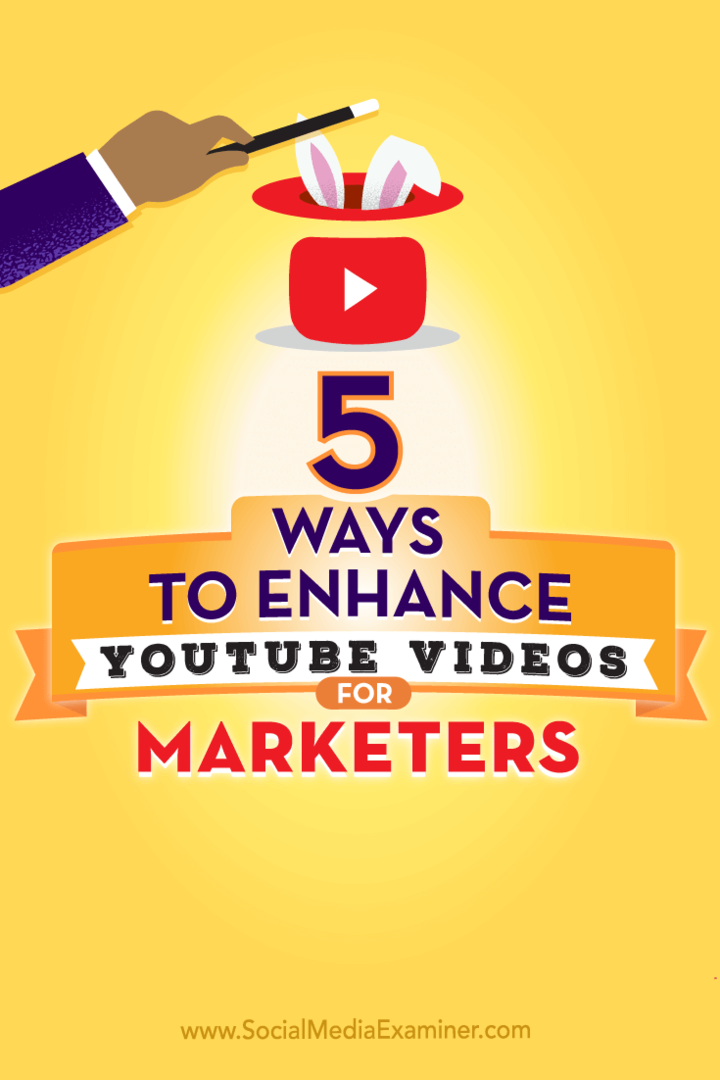 Dicas sobre cinco maneiras de melhorar o desempenho de seus vídeos do YouTube.