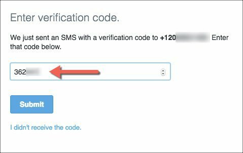 twitter-login-verificação-código