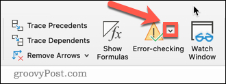 Verificação de erros no Excel